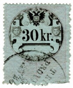 (I.B) Austria/Hungary Revenue : Stempelmarke 30kr (1864)