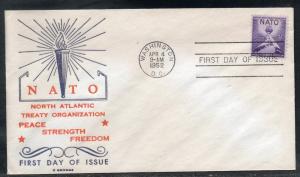 US #1008 NATO FDC George Cachet unaddr D310