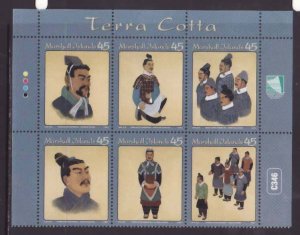 Marshall Is.-Sc#1029- id8-unused NH set-Chinese Terra Cotta Warriors-2012