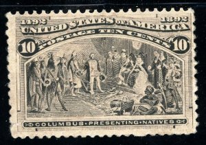 USAstamps Unused FVF US 1893 Columbian Expo Presenting Natives Scott 237 OG MH