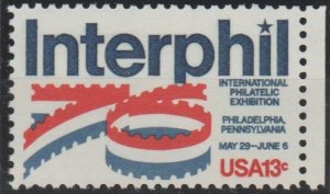 #1632, Single. Interphil MNH, '13 cent'