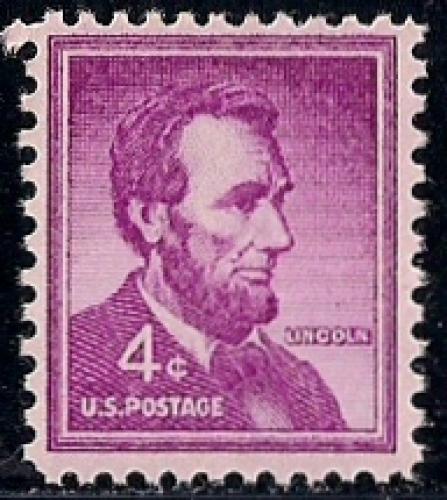 1036 4 cent 1954 Abraham Lincoln Stamp mint OG NH VF