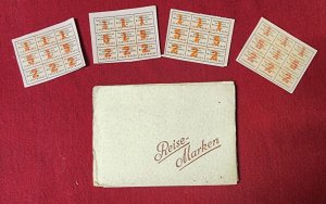 WW2 WWII era German Post War time Rations stamps coupons w wallet 1940s era