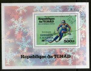 Tchad - Chad 1976 Winter Olympic Games Innsbruck Sport Skiing O/p S/s Cancell...