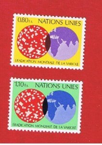 UN Geneva #74-75 MNH OG    Smallpox    Free S/H