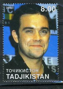 Tajikistan 2001 Robbie Williams set 1 value Perforated Mint (NH)