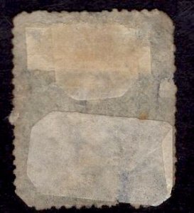 US Stamp #37 24c Gray Lilac Washington USED w/ Faults SCV $375