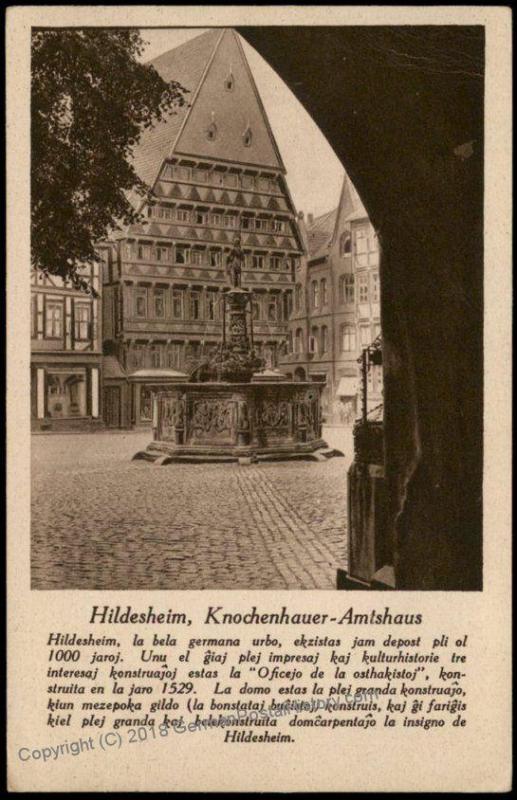 Germany 1928 Hildesheim Esperanto Private Ganzsachen Postal Card Used Cove 68497