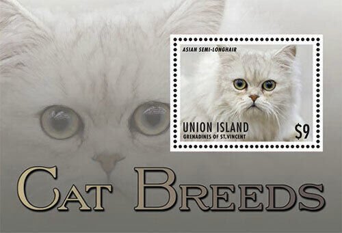 Union Island 2013 - Cat Breeds - Stamp Souvenir sheet - MNH