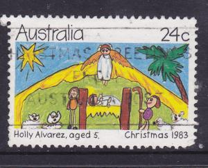 Australia #883 1983 Christmas Nativity Scene 24c used