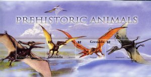 GRENADA - 2005 - Prehistoric Animals - Perf Min Sheet - Mint Never Hinged
