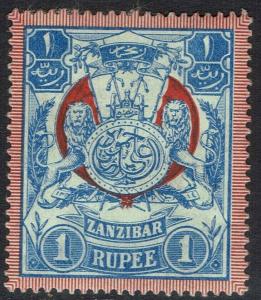 ZANZIBAR 1904 ARMS 1R 