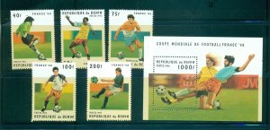 Benin - Sc# 822-8. 1996 World Cup Soccer. MNH $9.00.
