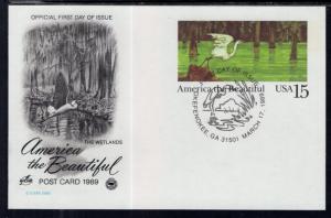 US UX129 Wetlands Heron PCS Artcraft Variety U/A FDC