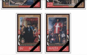 MALTA STAMP ALBUM PAGES 1860-2011 (196 PDF color illustrated pages)