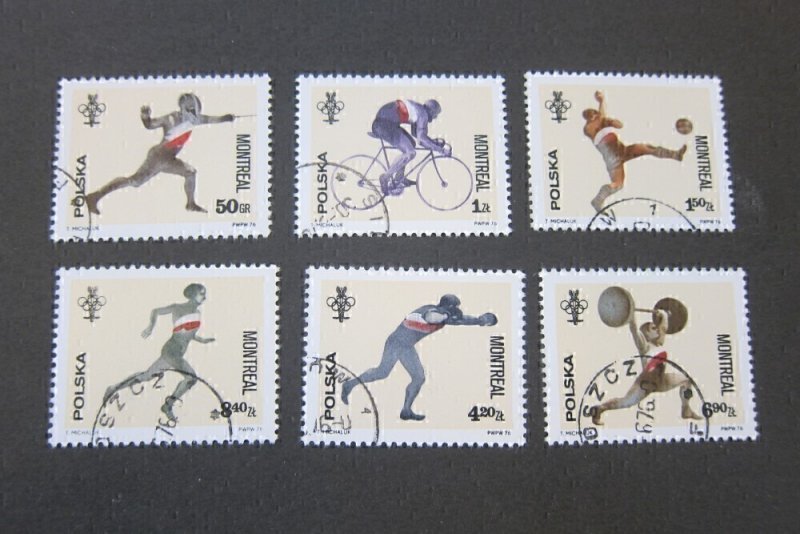 Poland 1976 Sc 2166-71 Olympic CTO set FU