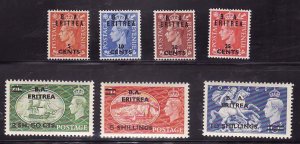 Great Britain Eritrea-Sc#27-33- id9-unused NH KGVI set-1951-