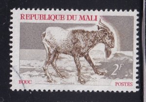 Mali   #123  used  1969  goat  1fr