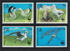 Tristan da Cunha Birds WWF Wandering Albatross 4v SG#651-654 SC#632-635