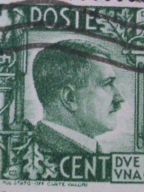 ​ITALY 1941 SC#415   81 YEARS OLD-HITLER & MUSSOLINI USED STAMP--VERY FINE