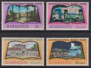 1972 Barbados Int'l Book Year complete set of four MNH Sc# 376 / 379 CV $2.50