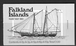 FALKLAND ISLANDS SGSB5 1985 MAIL SHIPS BOOKLET MNH