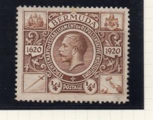 Bermuda 1921 Early Issue Fine Mint Hinged 1/4d. 294555