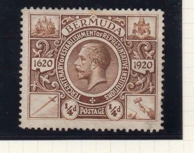 Bermuda 1921 Early Issue Fine Mint Hinged 1/4d. 294555