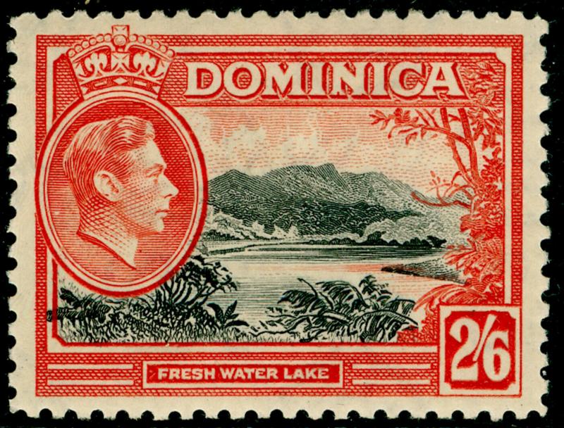 DOMINICA SG107, 2s 6d black & vermilion, M MINT. Cat £23.