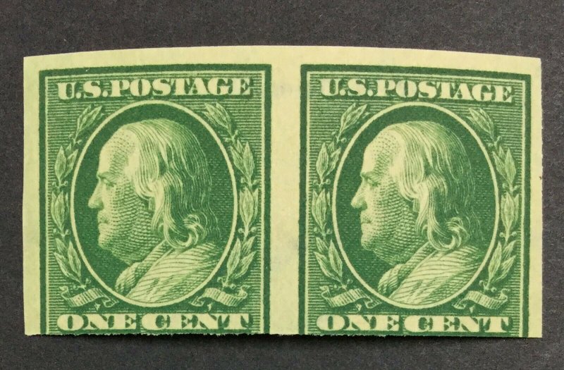 MOMEN: US STAMPS #343 PAIR MINT OG NH LOT #38189