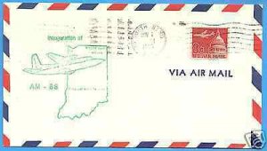 J1104  SOUTH BEND, IND - LAKE CENTRAL A/L 1965 JET AIRMAIL FIRST FLIGHT COVER.