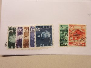 LIECHTENSTEIN Scott C24, C25, C26, C28, C29, O21, O23 USED Cat $6.55