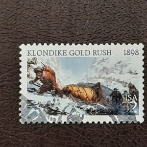 US Scott # 3235; 32c used Klondike Gold Rush, 1998; VF/XF centering