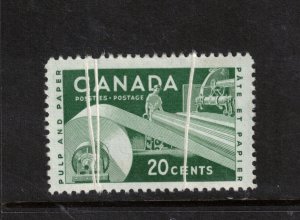 Canada #362 Mint Never Hinged Dramatic Pre Print Paper Crease Variety