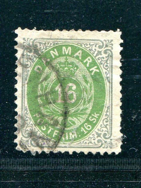 Denmark #20  Used  F-VF  - Lakeshore Philatelics