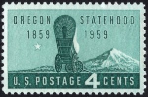 SC#1124 4¢ Oregon Statehood Centennial (1959) MNH
