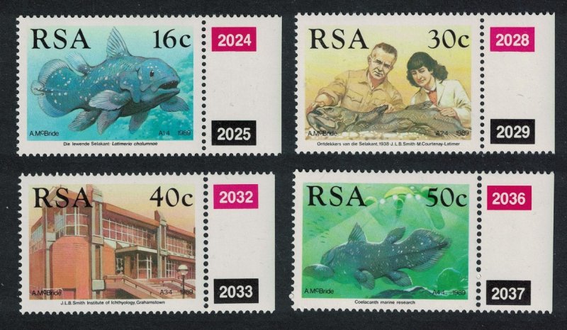 South Africa Coelacanth Fish 4v Control Numbers 1989 MNH SG#677-680