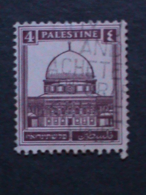 ​PALESTINE-1927 SC#66 MOSQUE OF OMAR-USED FANCY CANCL-96 YEARS OLD VERY FINE