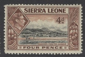 SIERRA LEONE SG193 1938 4d BLACK & RED-BROWN MTD MINT 