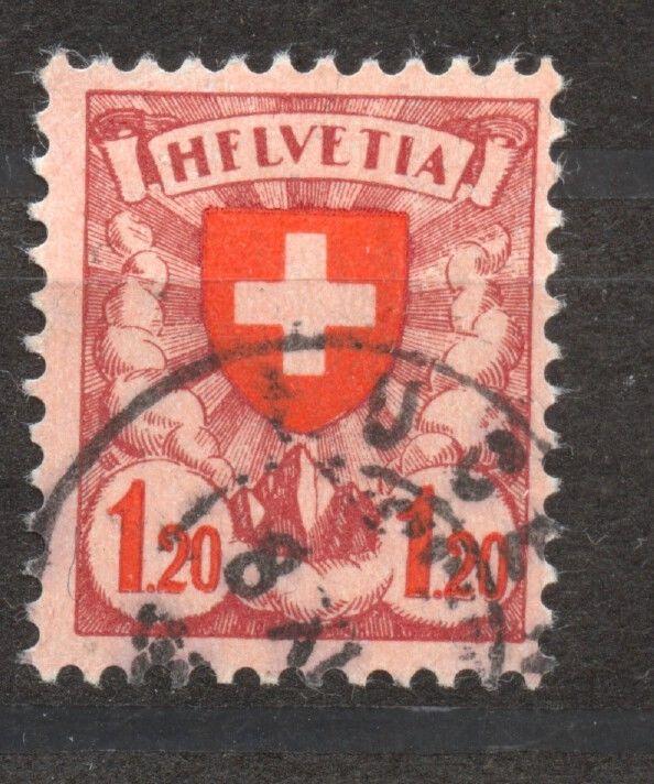 Switzerland, 1924, Definitives, 1.2 Fr.Plate Flaw, F in lieu of E, VF + used