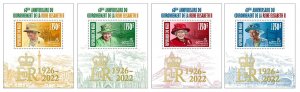 NIGER - 2022 - Queen Elizabeth II - Perf 4 Souv Sheets - Mint Never Hinged