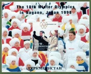 Turkmenistan 1998 NAGANO OLYMPIC Emperor AKIHITO s/s Perforated Mint (NH)