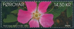 Faroe Islands Stamps 2014 MNH SEPAC Flora Roses Flowers 1v Set