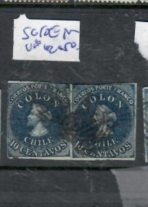 CHILE COLUMBUS 10C   SC 10E  PAIR   FU      P0322H