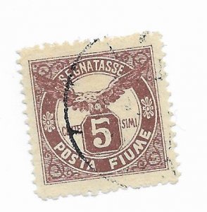 Fiume #J14 Used- Stamp CAT VALUE $2.40