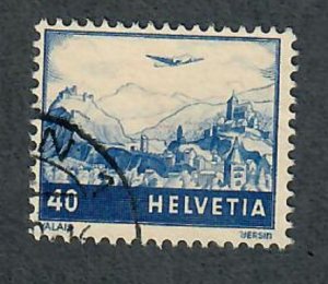 Switzerland C44 used Airmail single