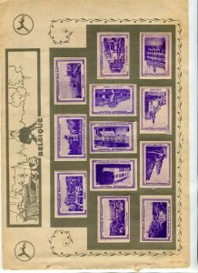 FRENCH Early 1900s CHOCOLAT POULAIN pictorial stamps stuck on double page 