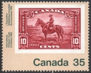 Canada SC#911 35¢ R.C.M.P, 10¢ Stamp 1935 (1982) MLH