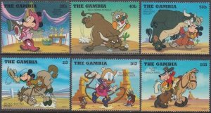 GAMBIA # 1701-3&57 DISNEY STAMPS CELEBRATES THE WILD WEST