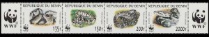 1999 Benin 1159-1162strip WWF 9,00 €